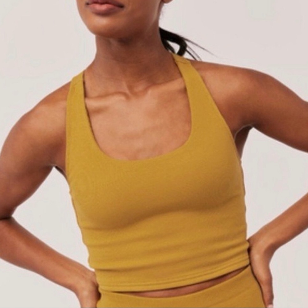 Pact Chai Ribbed Tank Top